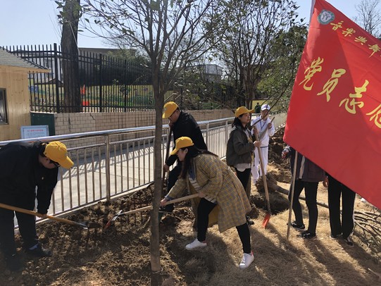 永利集团官网党员志愿服务队开展义务植树活动